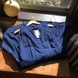 J.Crew Navy Eyelet Dress (Tall)